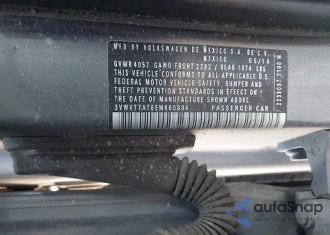 2014 Volkswagen Beetle 2.0T R-Line from USA, damaged, VIN 3VWVT7AT6EM660804